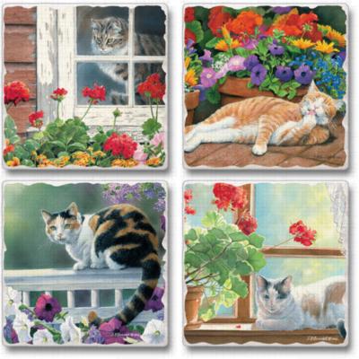 A Lazy Day Coaster Set Highland Graphics A Lazy Day Coaster Set