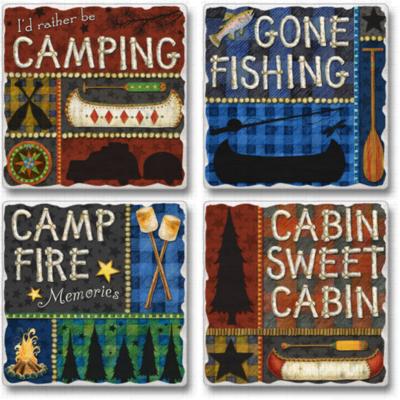 Highland Graphics Camp Days Coaster Set 