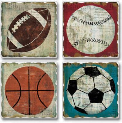Highland Graphics Game Ball Coaster Set 
