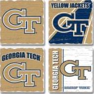 Highland Graphics Georgia Tech Yellow Jackets Square Coaster Set 