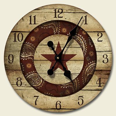 Highland Graphics Western Rodeo Wood Wall Clock 