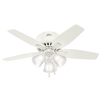 Hunter Fan Co Newsome Low Profile with 3-Light Kit Fresh White