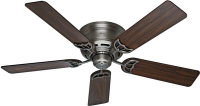 Hunter Fan Co 52in Low Profile III Antique Pewter