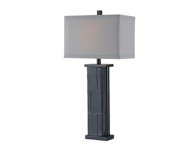 Kenroy Manuever Table Lamp Natural Gray Slate