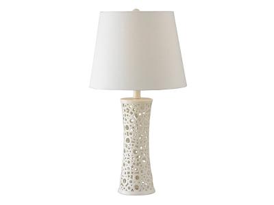 Kenroy Glover Table Lamp White Gloss