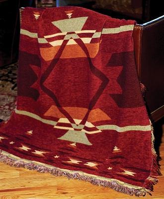 Manual Woodworkers and Weavers  Inc Flame Tapestry Throw 
