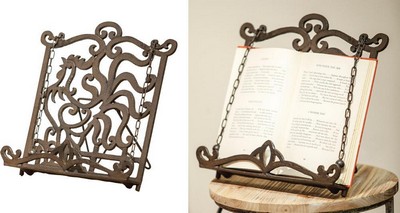 Manual Woodworkers and Weavers  Inc Cast Iron Rooster Book Stand 