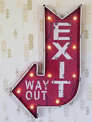 Manual Woodworkers and Weavers  Inc Exit Lighted Wall Decor 