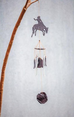 Manual Woodworkers and Weavers  Inc Cast Iron Cowboy Windchime 