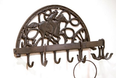 Manual Woodworkers and Weavers  Inc Cast Iron Cowboy Half Round Hook Set 