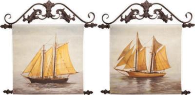 Manual Woodworkers and Weavers  Inc Sailing Canvas Art Set of 2 