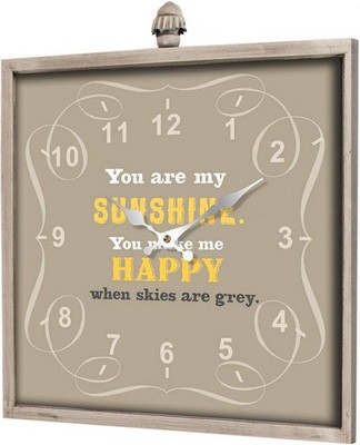 Manual Woodworkers and Weavers  Inc You Are My Sunshine Square Wall Clock 