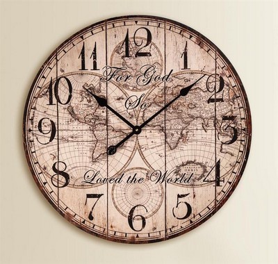 Manual Woodworkers and Weavers  Inc For God So Loved The World Wall Clock 