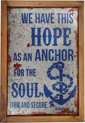 Manual Woodworkers and Weavers  Inc Hope Anchor Wood Metal Word Sign Set 