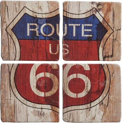 Manual Woodworkers and Weavers  Inc Route 66 Coaster Set 