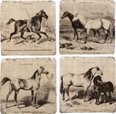 Manual Woodworkers and Weavers  Inc Painted Horse Coaster Set 4 