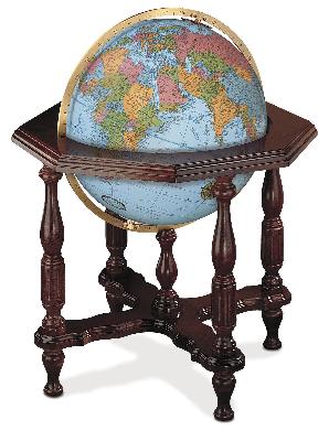 Statesman Blue Illuminated Floor Globe  Replogle Globes Statesman Blue Illuminated Floor Globe