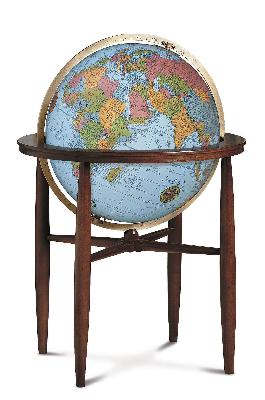 Replogle Globes Finley Blue Illuminated Floor Globe 