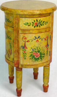 Wayborn  Hand Painted Wood Accent Table 