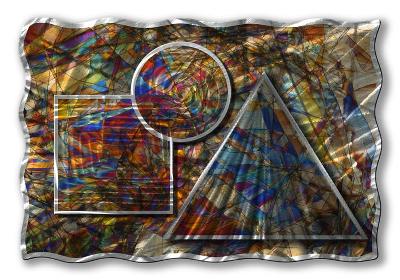 All My Walls Stained Shapes Blue, Red, Yellow, Grn, Orange, Violet, Pink, Silv