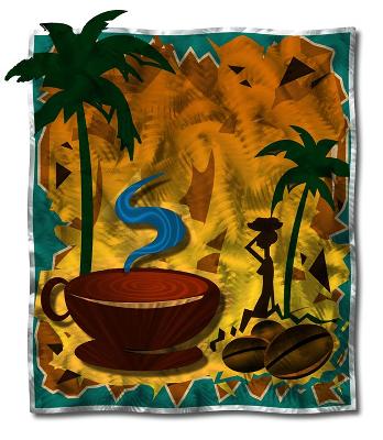 All My Walls Coffee-Cabana Brown, Silver, Blue, Green, Orange, Yellow