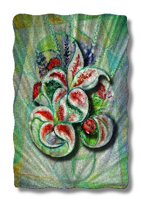 All My Walls Bountiful Bouquet Silver, Red, Blue, Violet