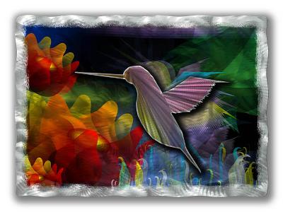 All My Walls Happy Hummingbird Blue, Grn, Yellow, Rd, Orange, Blk, Silver, Violet