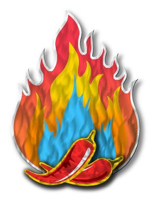 All My Walls Flaming Peppers Red, Yellow, Blue