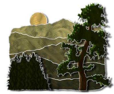 All My Walls Up the Mountain Green, Gold, Silver, Grey, Brown