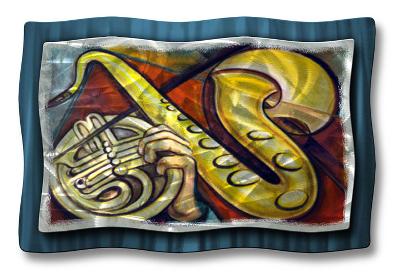 All My Walls Saxaphone Yellow, Red, Blue