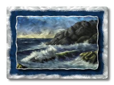 All My Walls Crashing Water Blue, Green, White, Silver