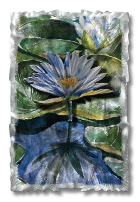 All My Walls Water Lilies Green, Blue, Purple, Gold, Silver