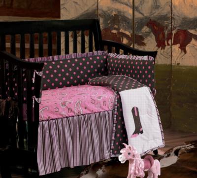 HomeMax Imports Baby Paisley 4 Piece Crib Set 