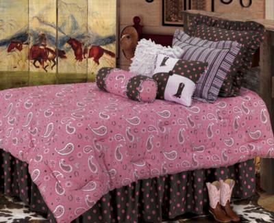 HomeMax Imports Pink Paisley Comforter Set 