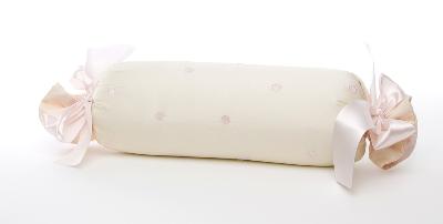 Glenna Jean Ava Pink Dot Roll Pillow 