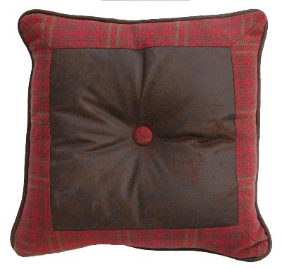 HomeMax Imports Cascade Lodge Square Plaid Pillow 