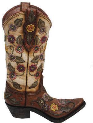 HomeMax Imports Floral Boot Vase 