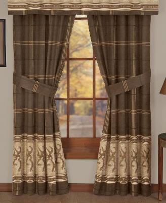 Kimlor Browning Buckmark Rod Pocket Curtain Panels 