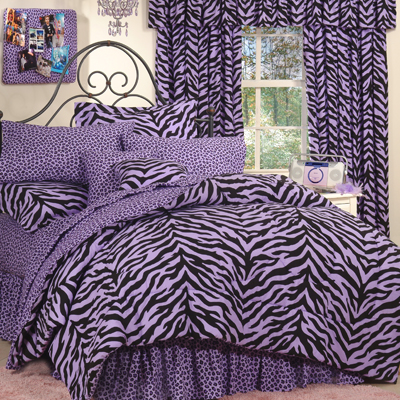 Kimlor Lavender Zebra Print Bedding Set 