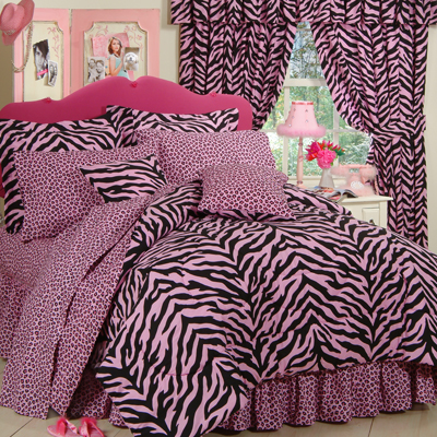 Kimlor Pink Zebra Print Bedding Set 