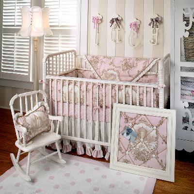 New Arrivals  Inc English Rose Garden 4PC Baby Bedding Set 