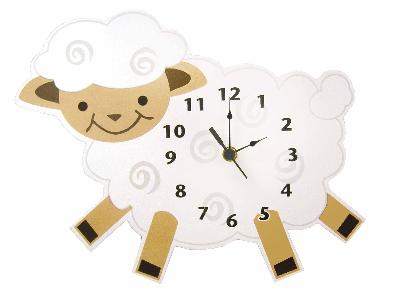 Trend Lab Wall Clock Baby Barnyard Lamb 