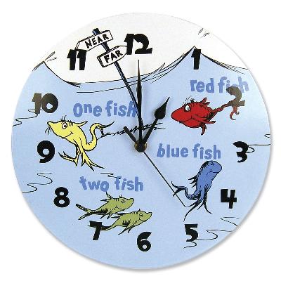 Trend Lab Dr. Seuss One Fish Two Fish Wall Clock 