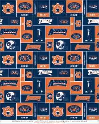 Foust Textiles Inc Auburn Tigers Block Fleece 