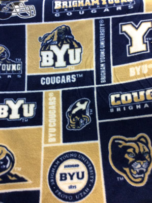 Foust Textiles Inc Brigham Young Cougars Block Fleece 