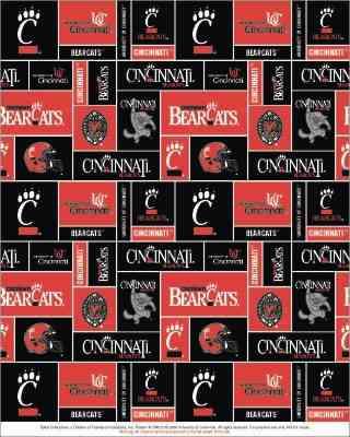 Foust Textiles Inc Cincinnati Bearcats Block Fleece 