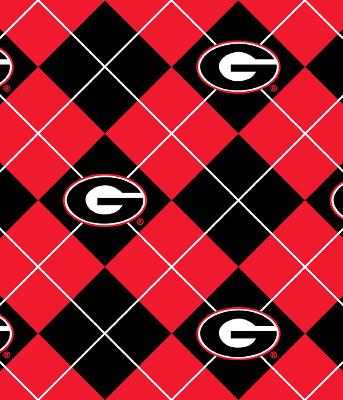 Foust Textiles Inc Georgia Bulldogs Argyle Fleece 