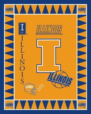 Foust Textiles Inc Illinois Illini Fleece Panel 