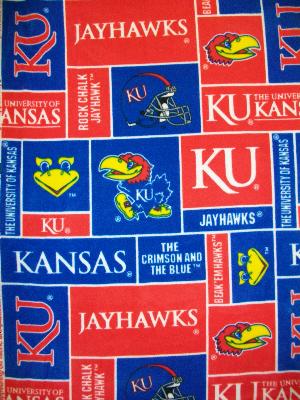 Foust Textiles Inc Kansas Jayhawks Block Fleece 