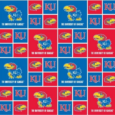 Foust Textiles Inc Kansas Jayhawks Cotton Print 